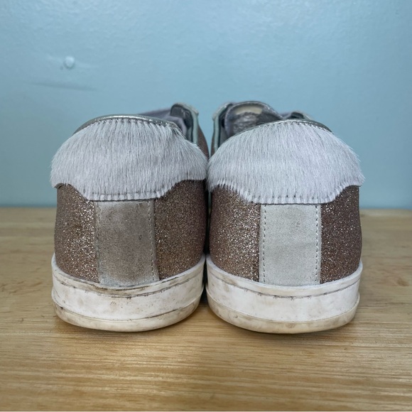 P448 Glitter Accents Sneakers Lop Top Glittery Shiny Size 41 - Picture 5 of 8